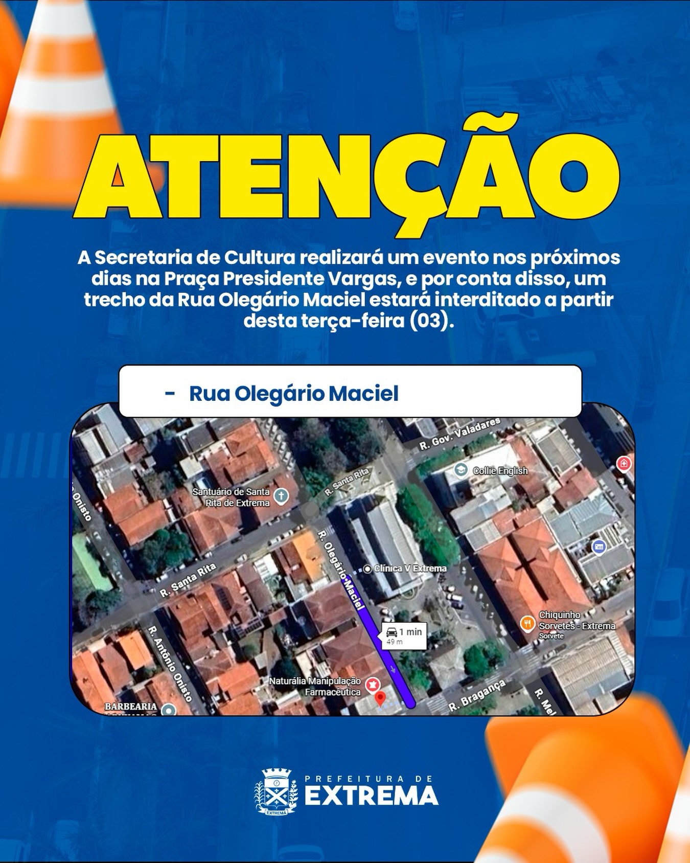 Post do instagram da Prefeitura de Mandirituba