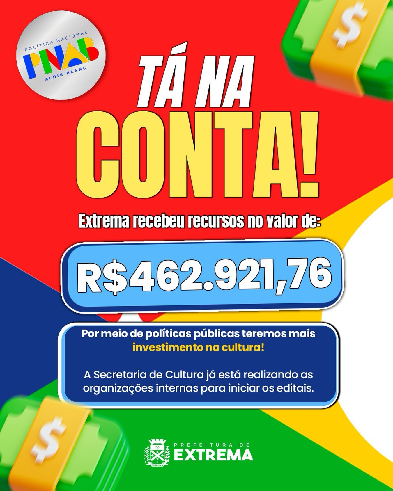 Post do instagram da Prefeitura de Mandirituba