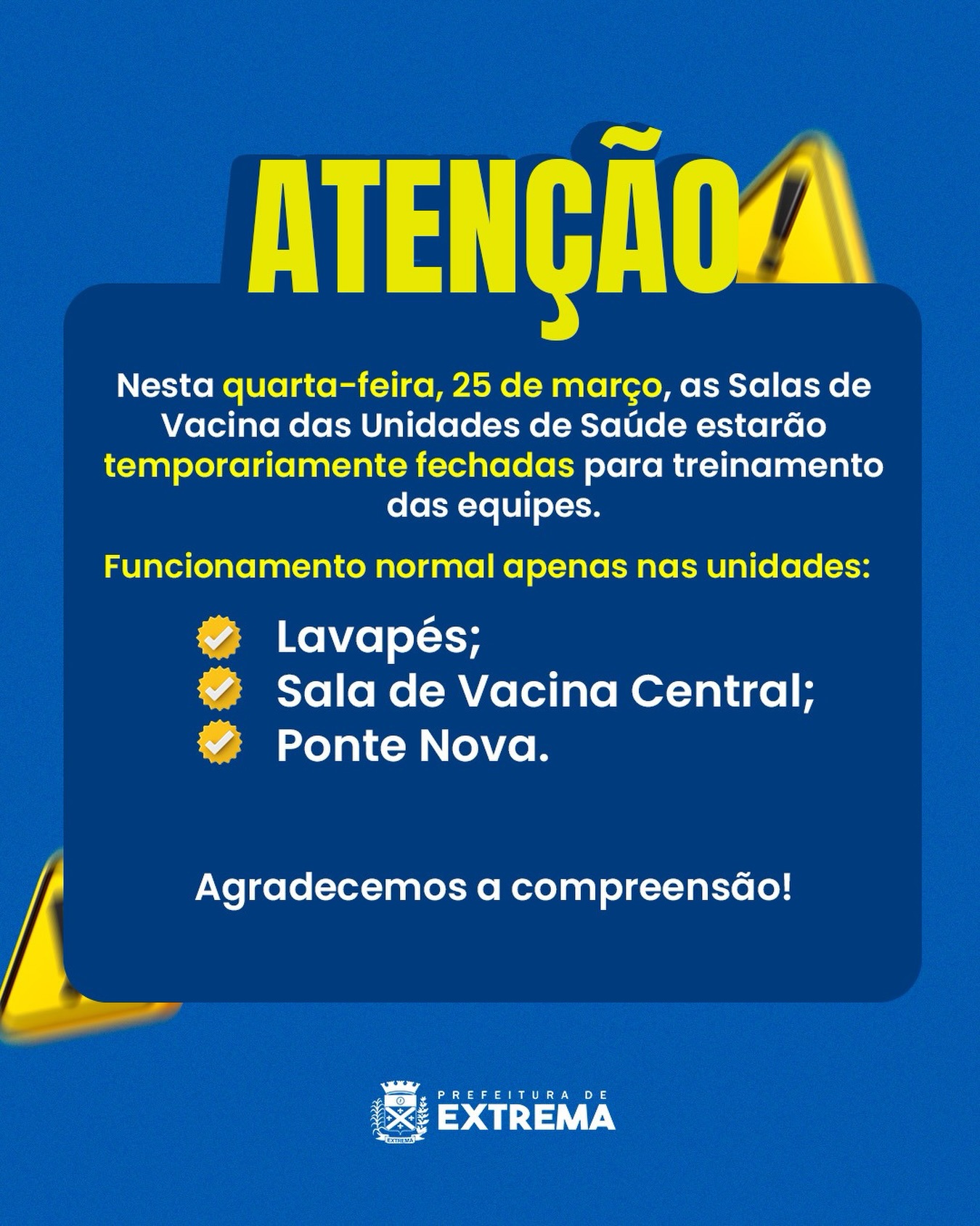 Post do instagram da Prefeitura de Mandirituba