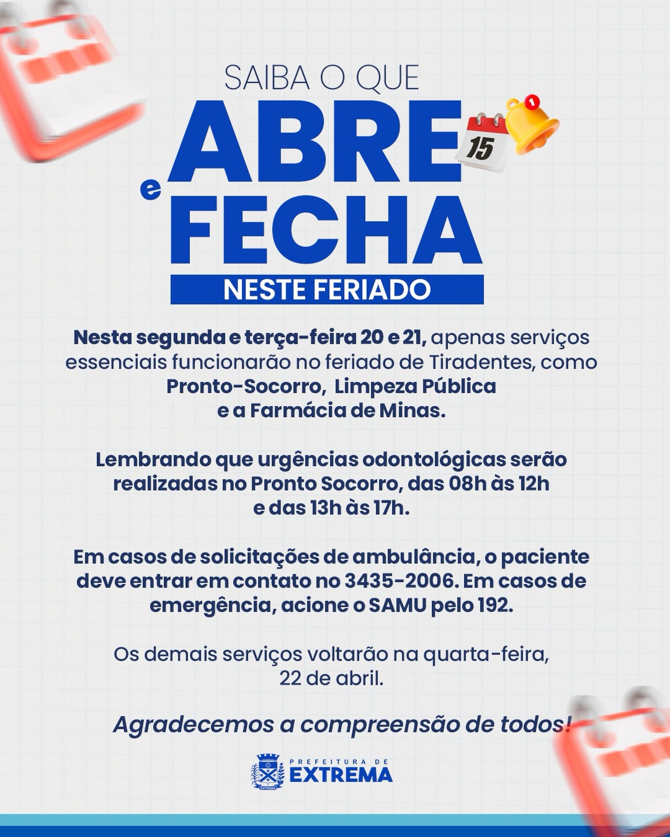 Post do instagram da Prefeitura de Mandirituba