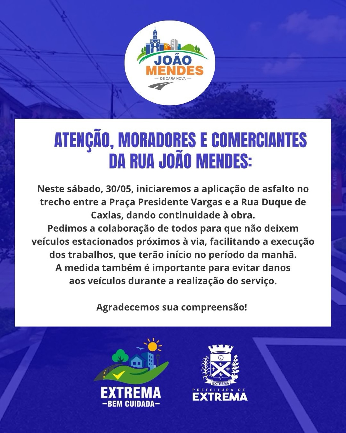 Post do instagram da Prefeitura de Mandirituba