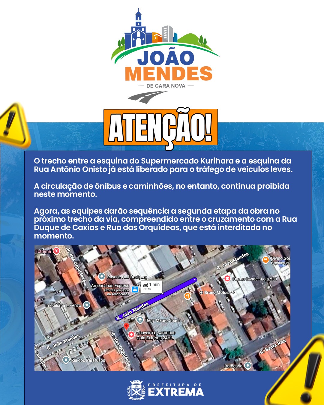 Post do instagram da Prefeitura de Mandirituba