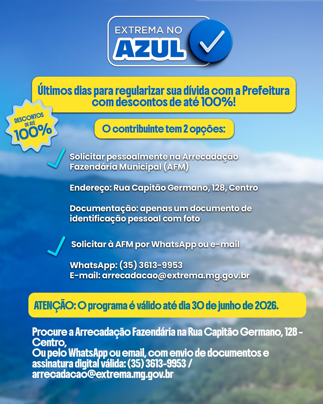Post do instagram da Prefeitura de Mandirituba