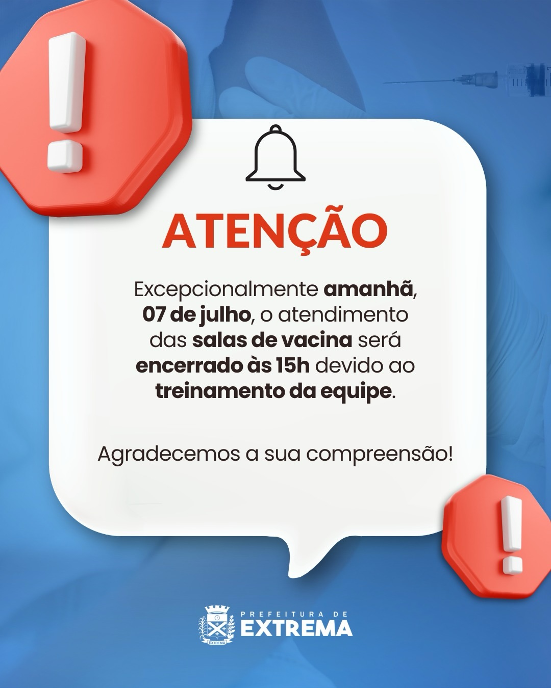 Post do instagram da Prefeitura de Mandirituba